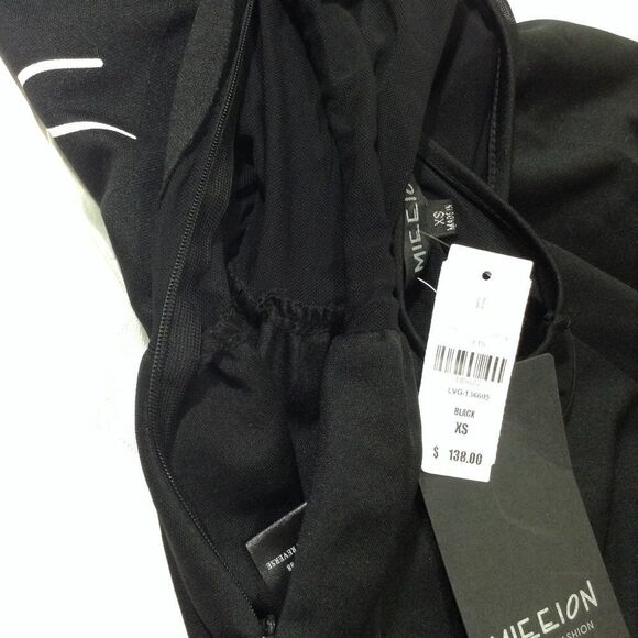 LF Mieeon Black With White Cat Face Sleeveless Fit & Flare Mini Dress NWT Sz XS - Picture 5 of 5